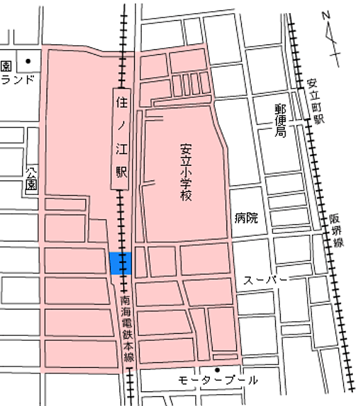 住ノ江駅周辺は自転車等放置禁止区域の写真です。